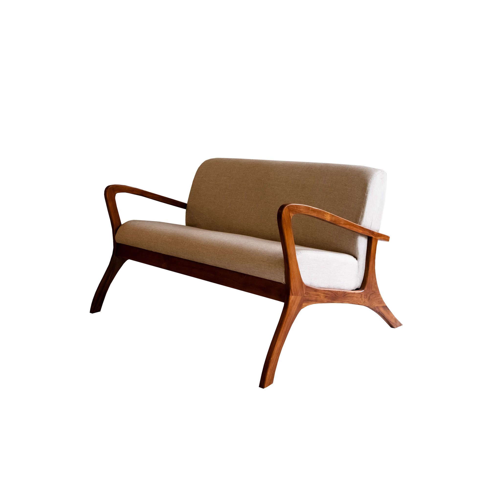 teak wood jessie 2 seater sofa right view