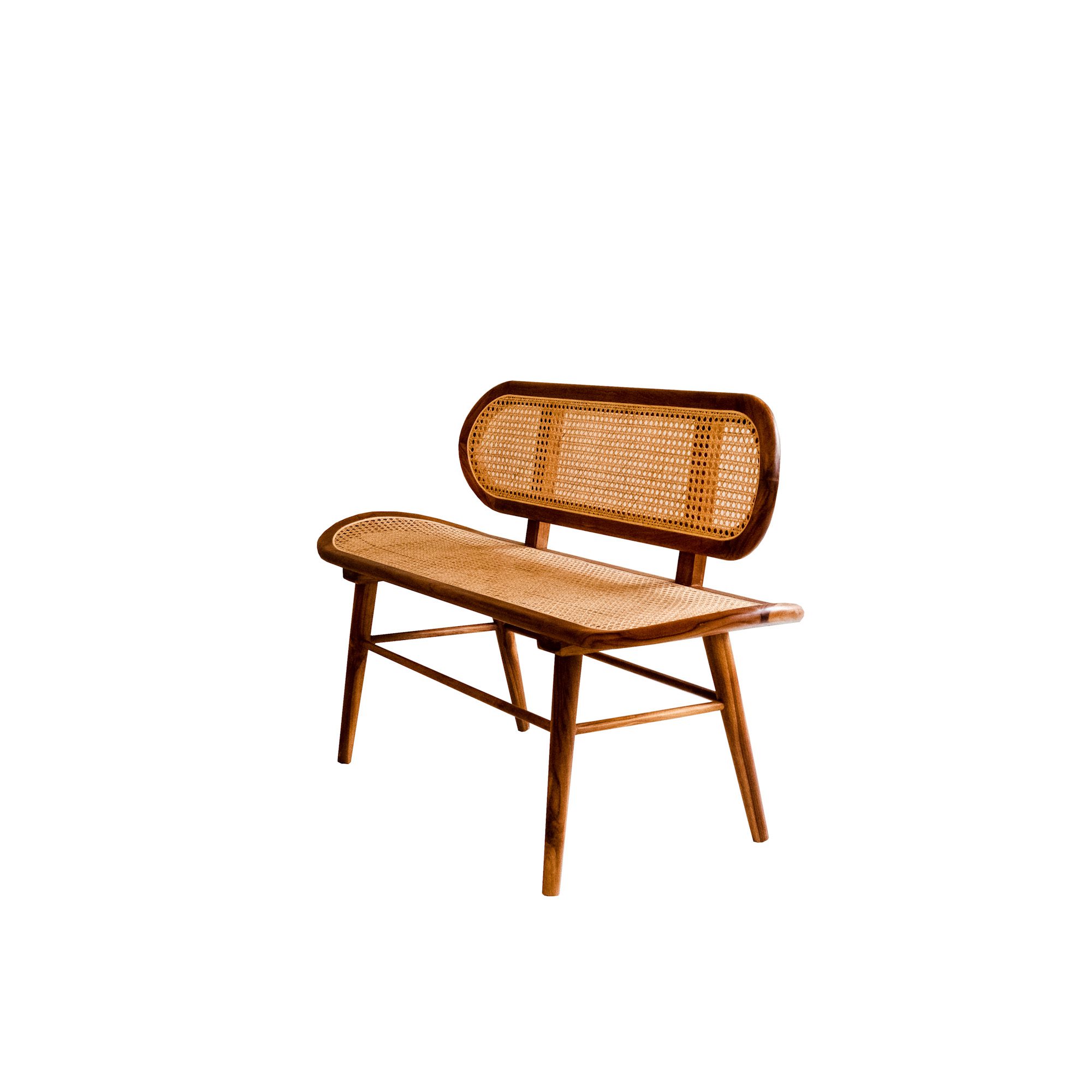 amy rattan bench side view
