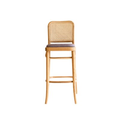 teak arif rattan bar chair front