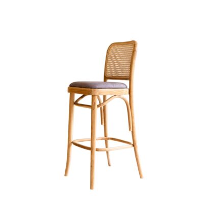 teak arif rattan bar chair right view