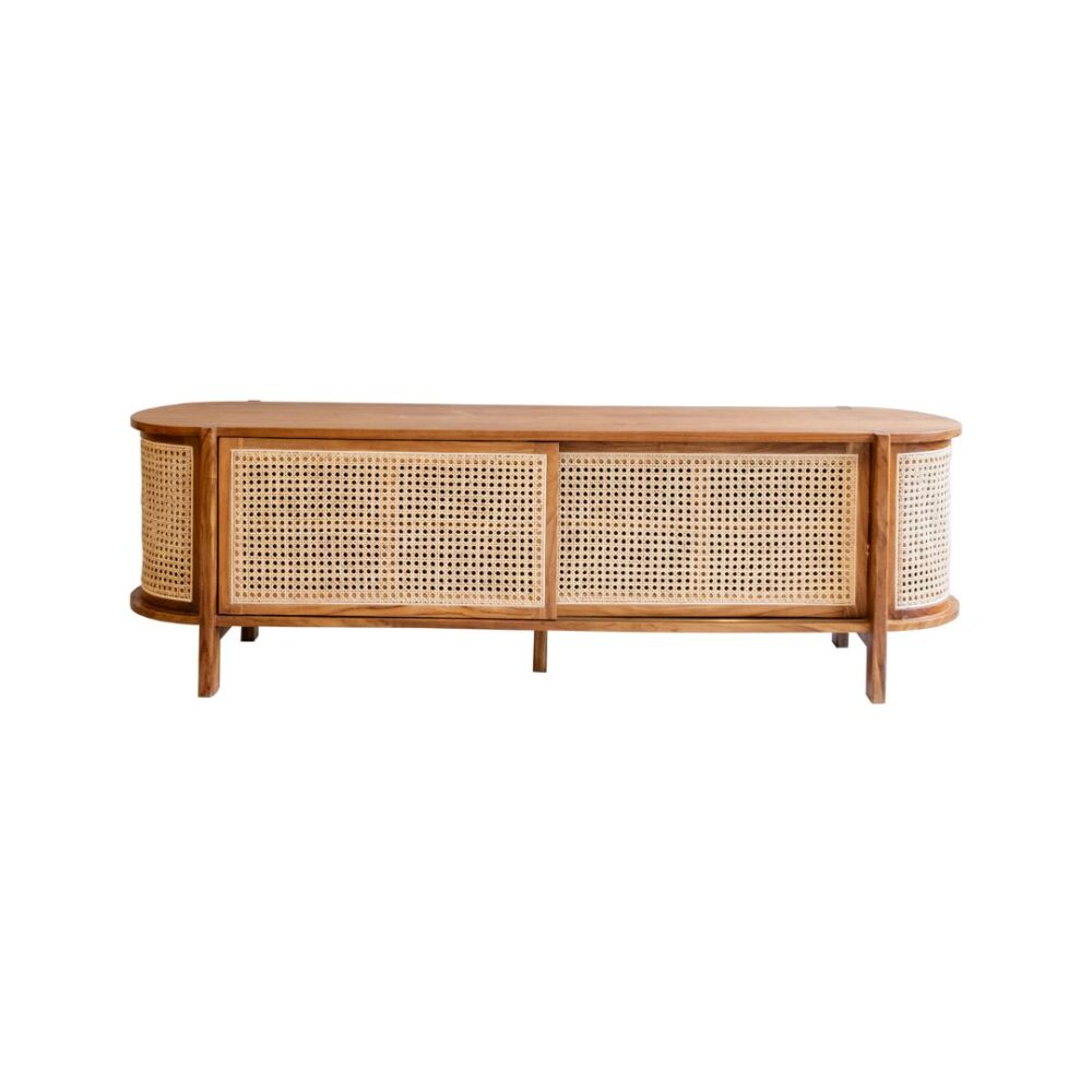 isa rattan tv console